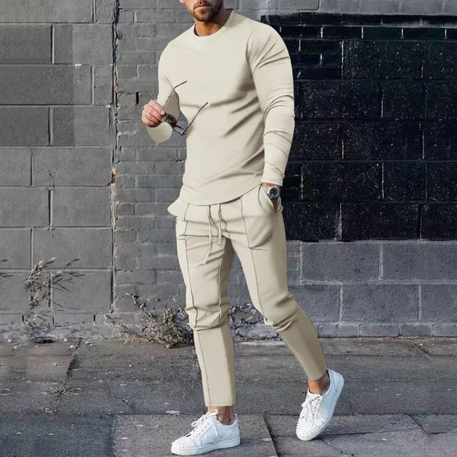 Herre Sportsett Langermet Komfortabel Polyester 6