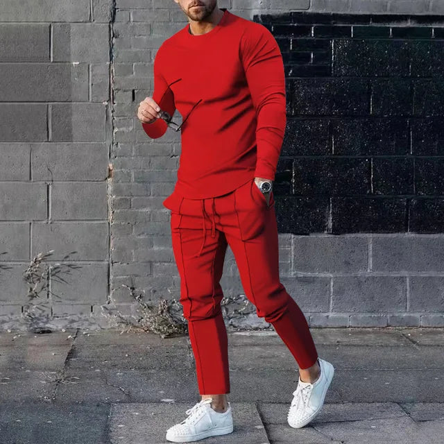 Herre Sportsett Langermet Komfortabel Polyester 7