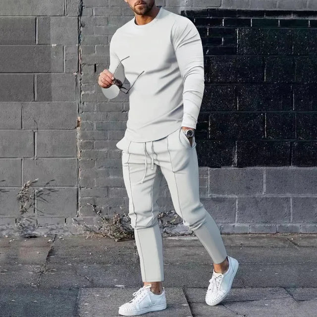 Herre Sportsett Langermet Komfortabel Polyester 8
