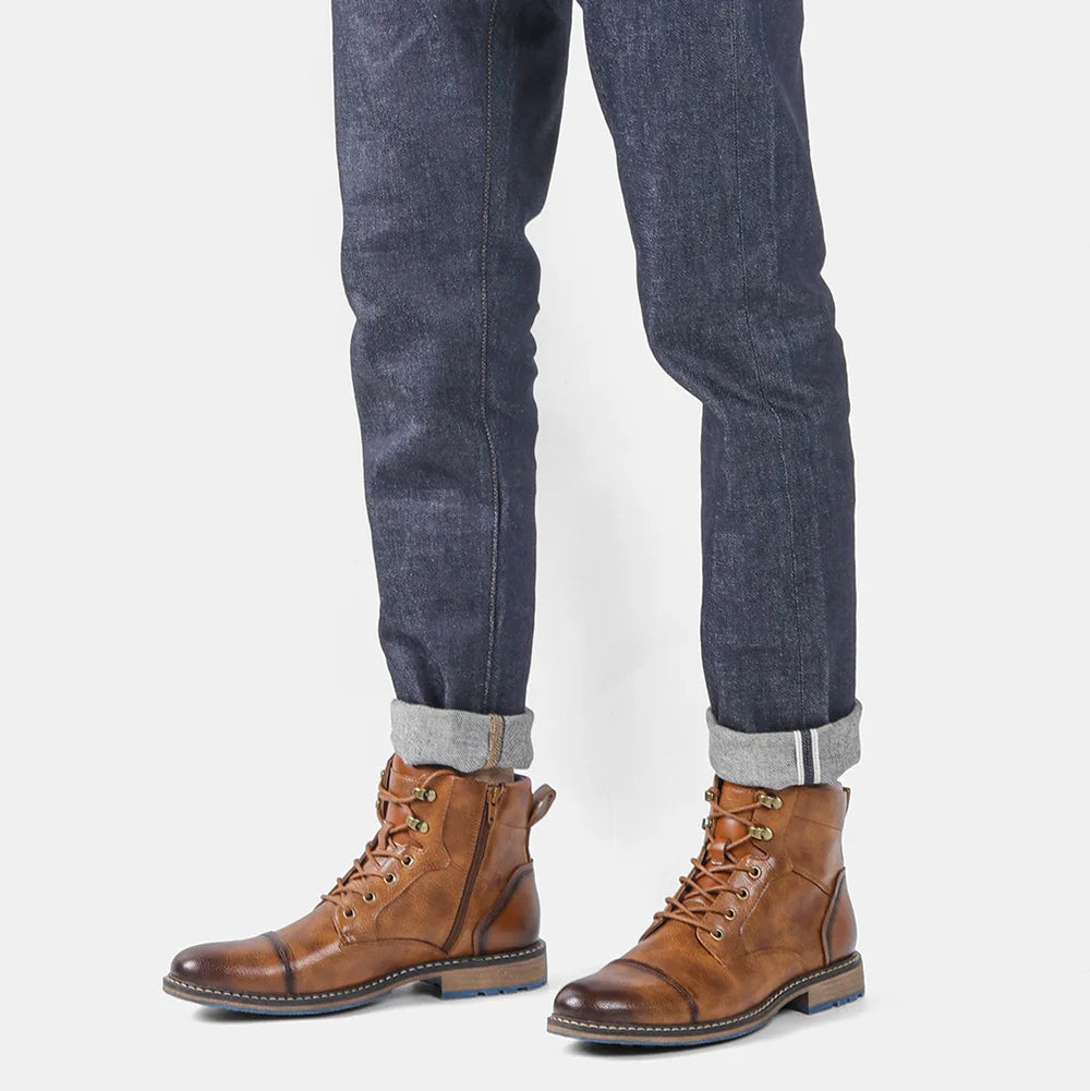 Herre Støvel med Cap Toe Design 4