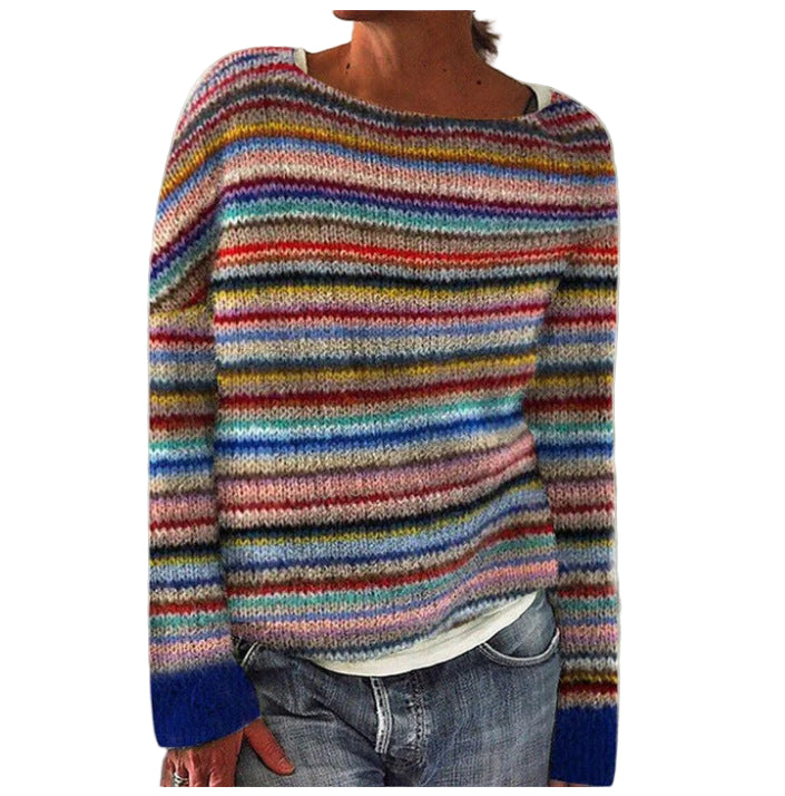 Herre Strikket Pullover med Rundhals 0