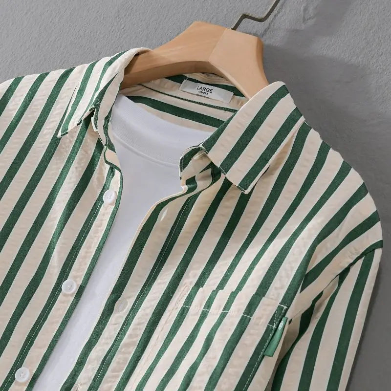 Herre Stripete Bluse med Klassisk Stil 3