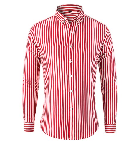 Herre Stripete Skjorte Smart Casual 5