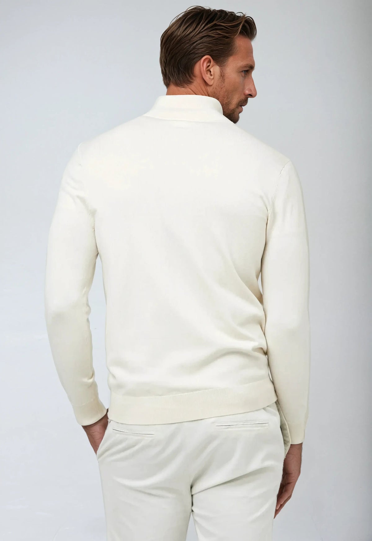 Herre Sweatshirt Halv Glidelås Avslappet Stil 1