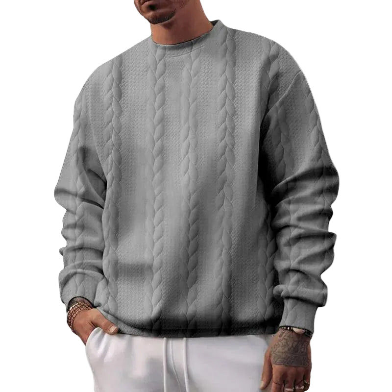 Herre Sweatshirt Løs Jacquard Stil 0