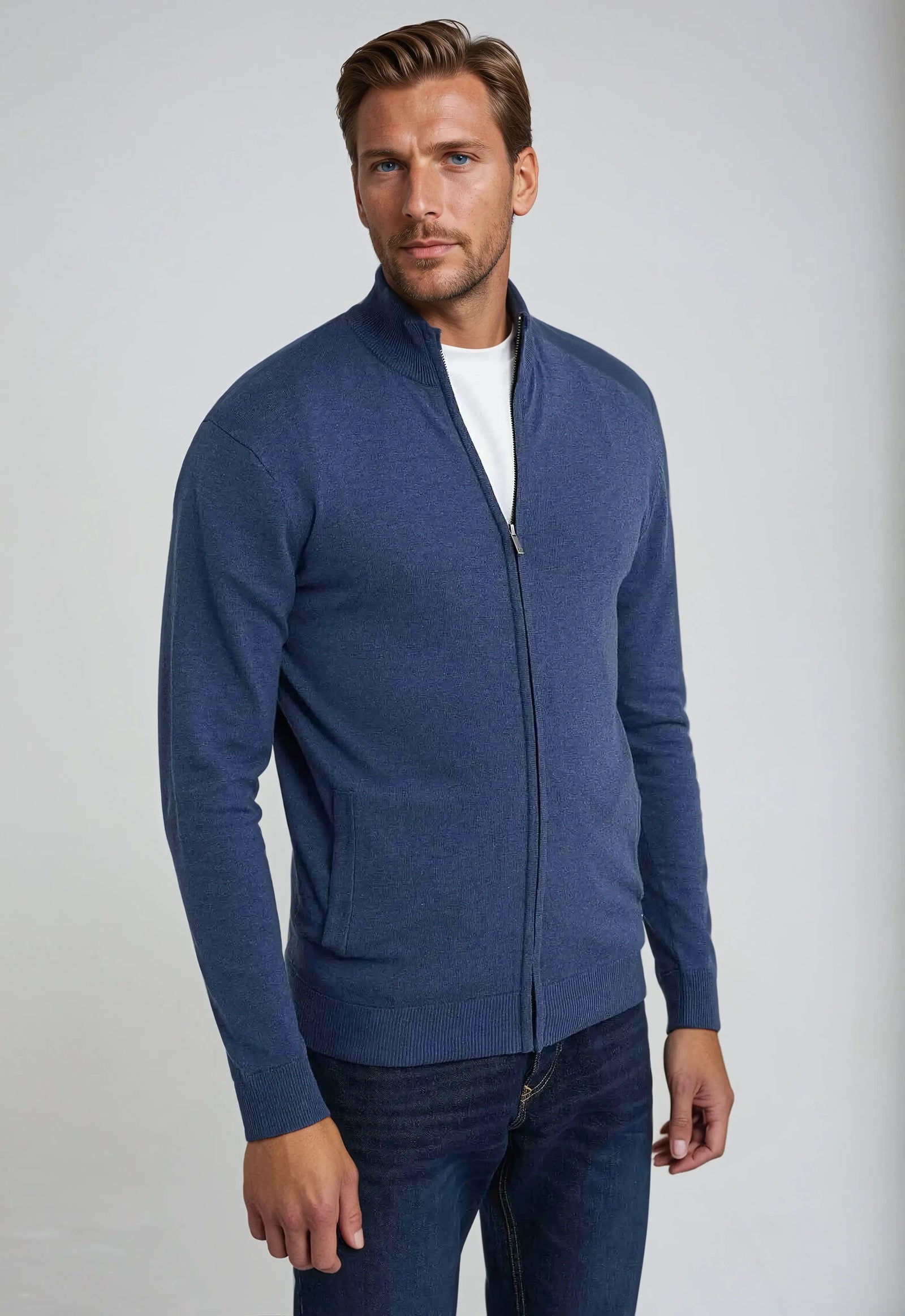 Herre Sweatshirt med Full Glidelås og Moderne Design 2