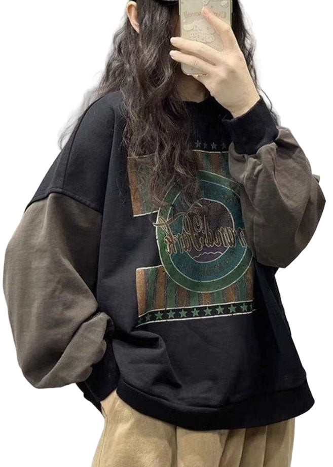 Herre Sweatshirt med Trykk Streetwear 0