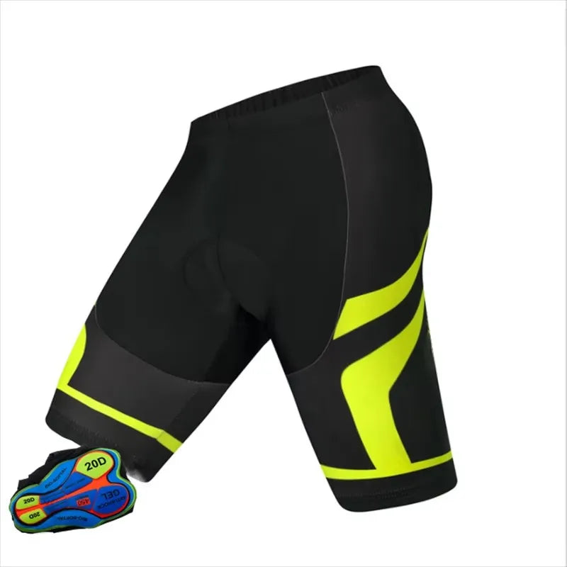 Herre Sykkelbukse Bib Shorts Pustende Polyester Elastan 20D Gel Polstret 0