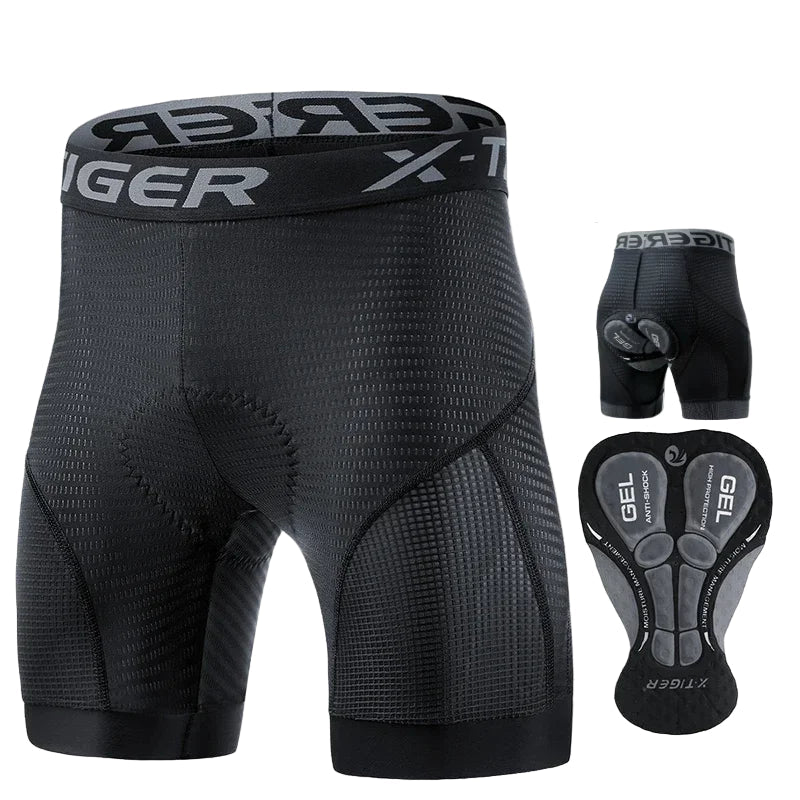 Herre Sykkelshorts Pustende Mesh med Gel Polstring og Lommer 0
