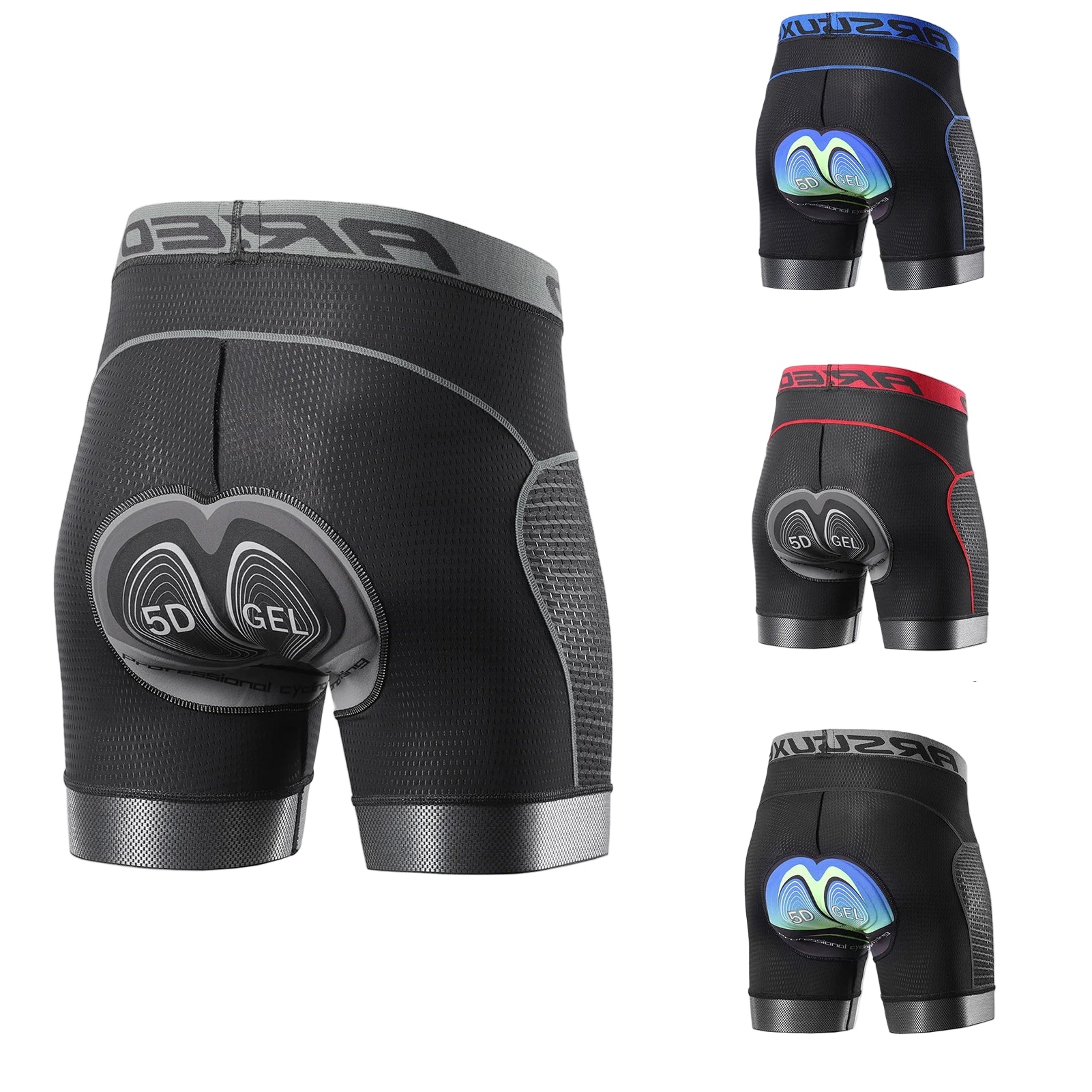 Herre Sykkelshorts med 5D Gel Polstring og Hurtigtørkende Materiale 2