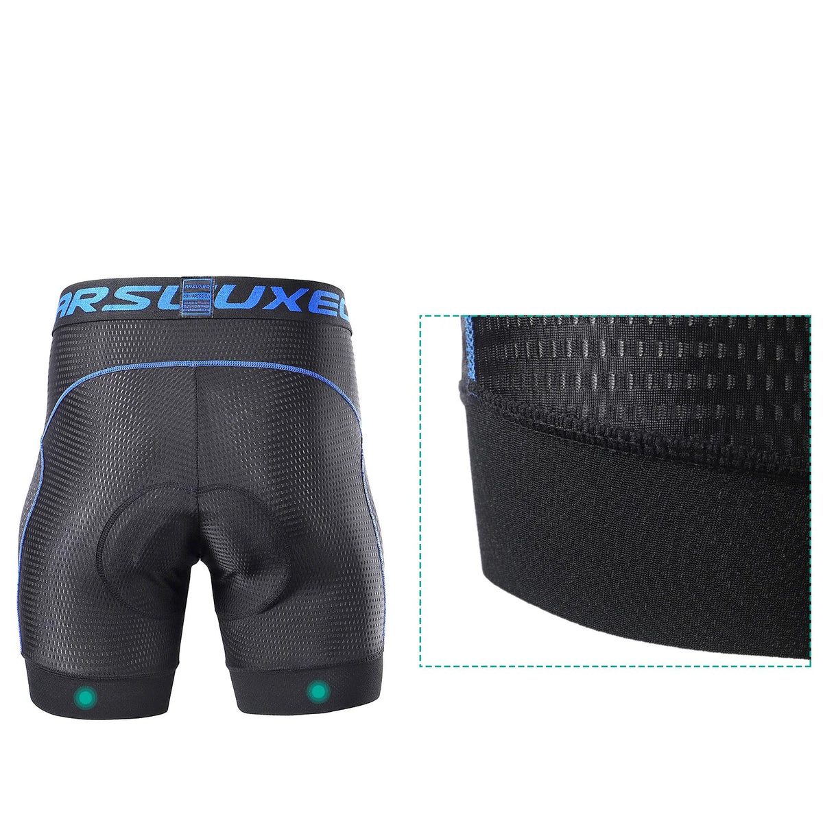 Herre Sykkelshorts med 5D Gel Polstring og Hurtigtørkende Materiale 4