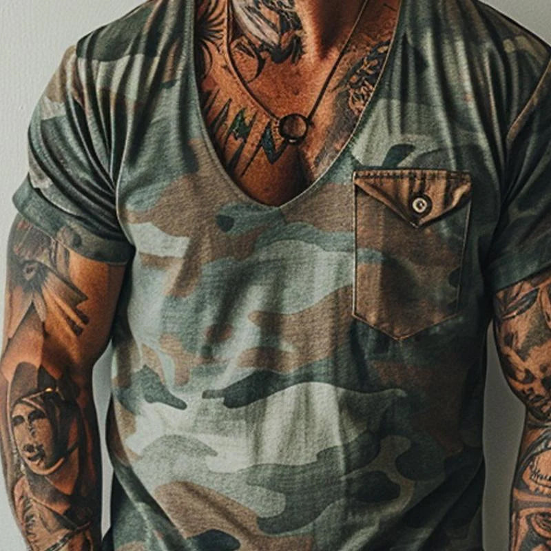 Herre T-skjorte med Vintage Camo Print 2