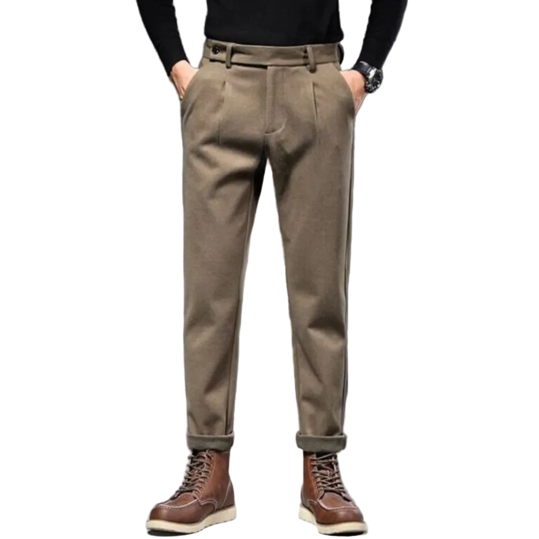 Herre Tapered Fit Bukser med Mansjett 0