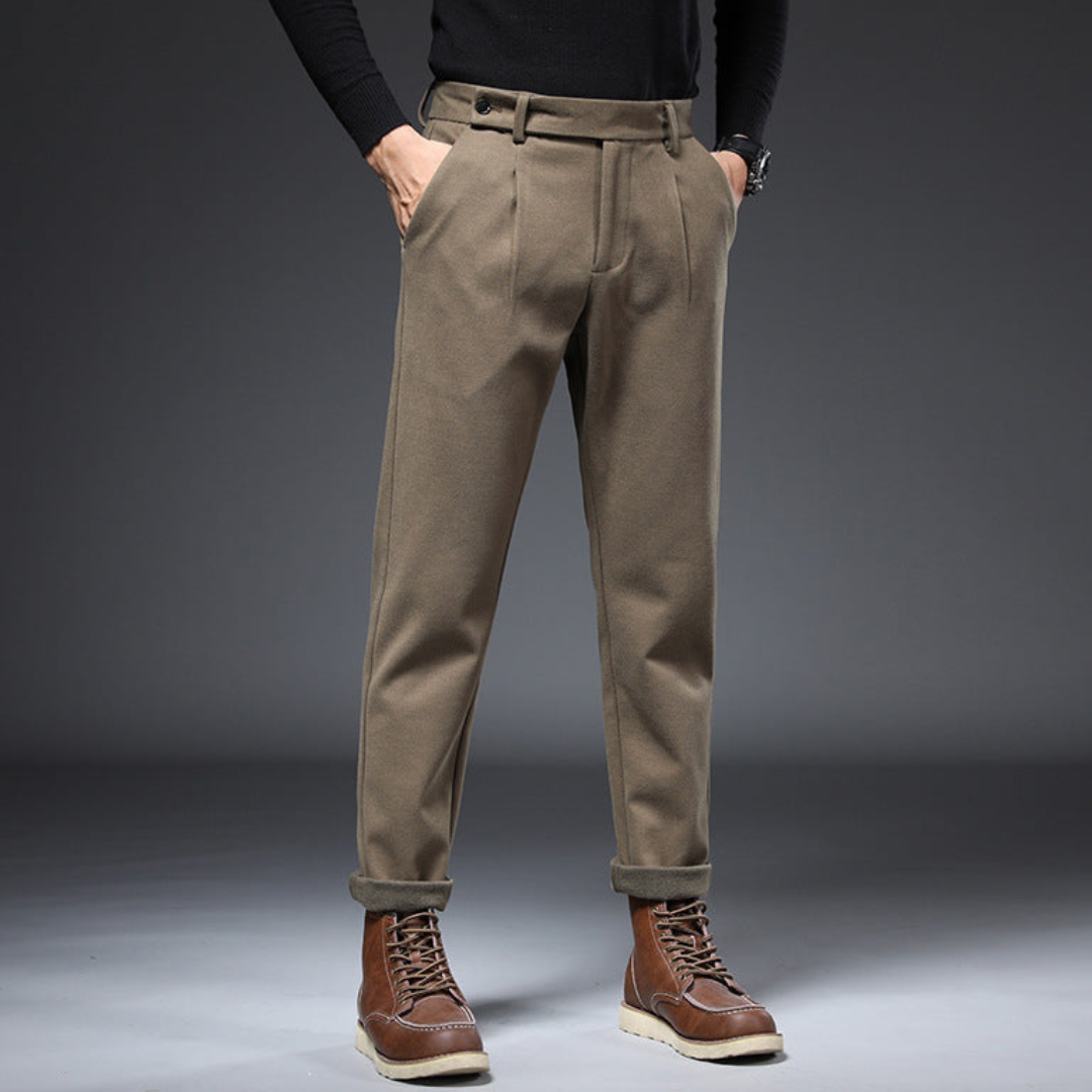 Herre Tapered Fit Bukser med Mansjett 1