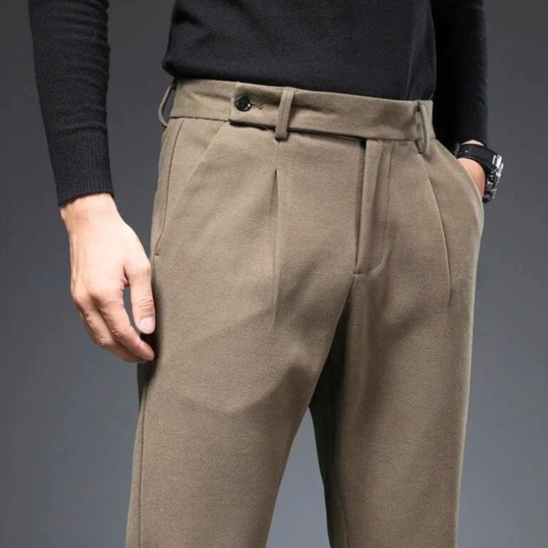 Herre Tapered Fit Bukser med Mansjett 2