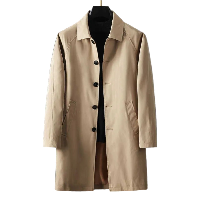 Herre Trench Coat Klassisk Stil 0