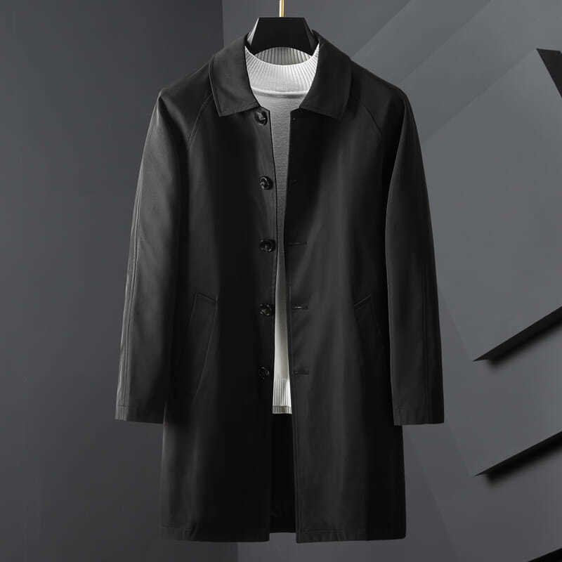 Herre Trench Coat Klassisk Stil 2
