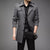 Herre Trench Coat Polert Stil Polyester 4