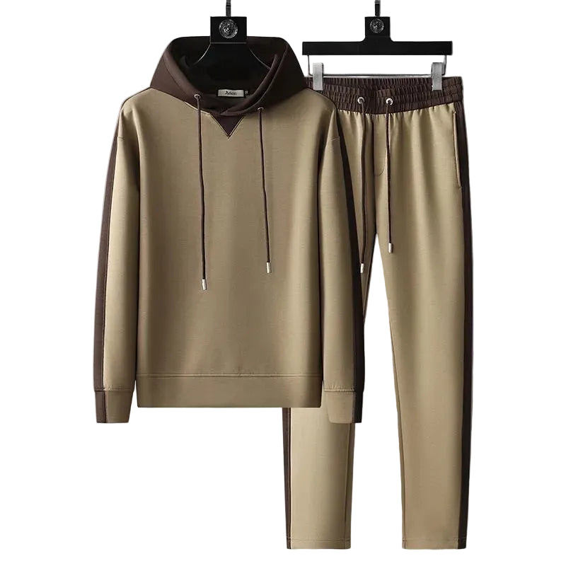 Herre Treningsdress med Fargeblokk Design 1