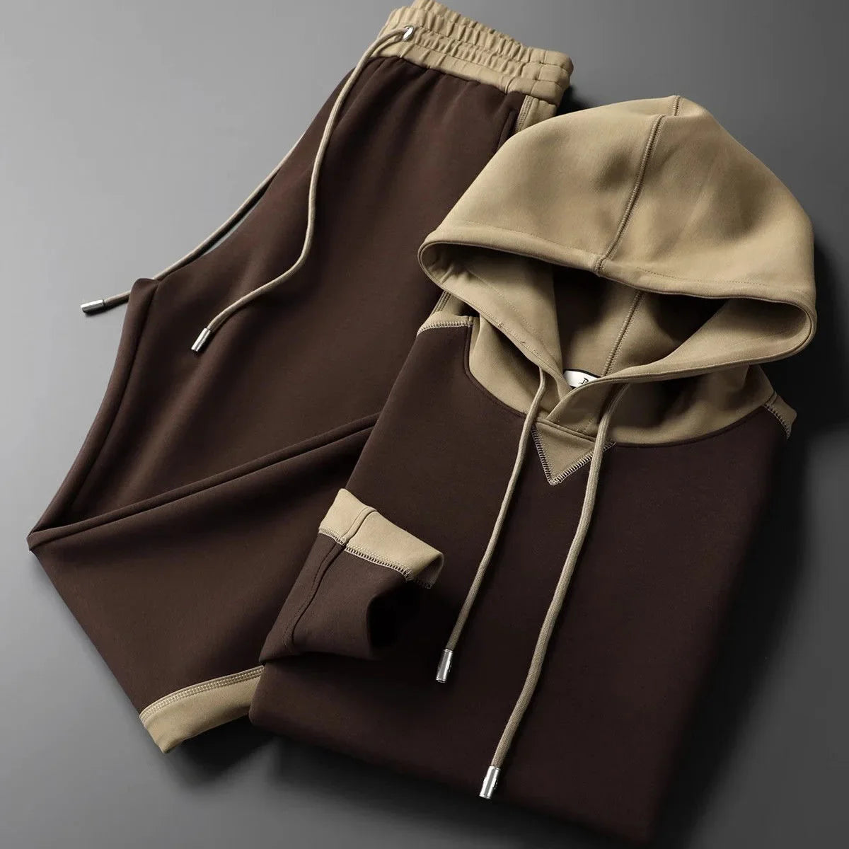 Herre Treningsdress med Fargeblokk Design 2