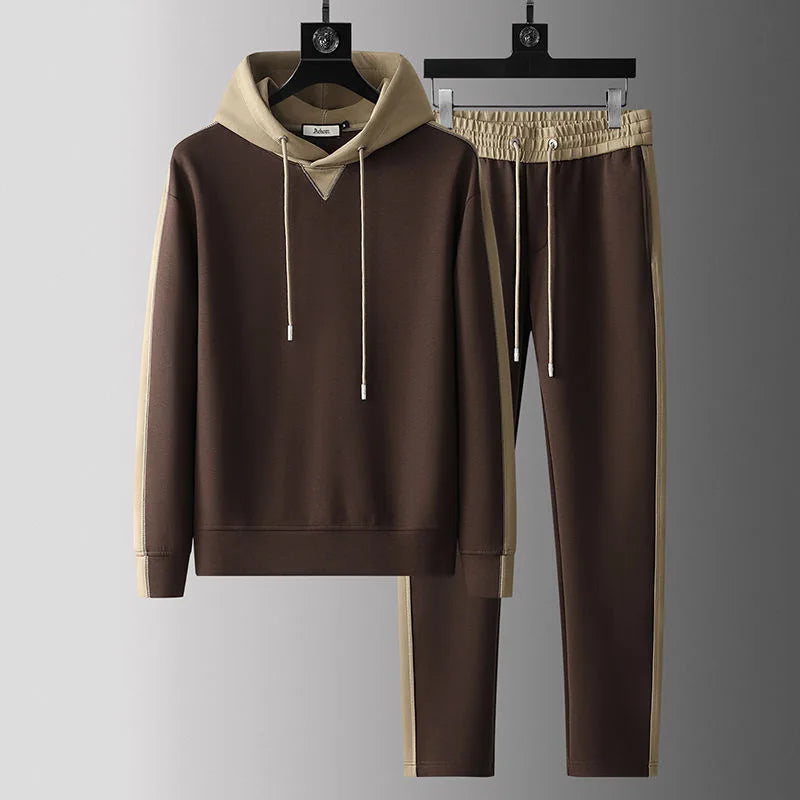 Herre Treningsdress med Fargeblokk Design 3