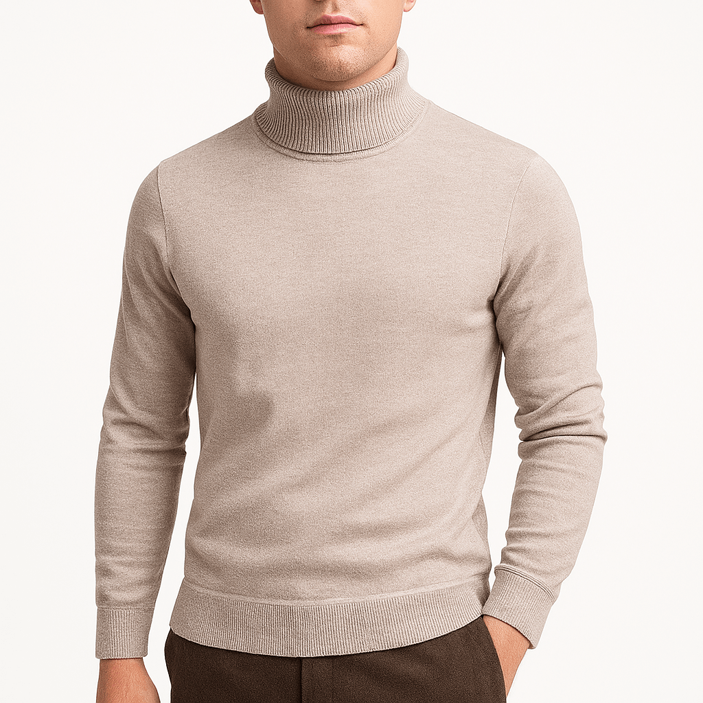 Herre Turtleneck Genser Minimalistisk Stil 1