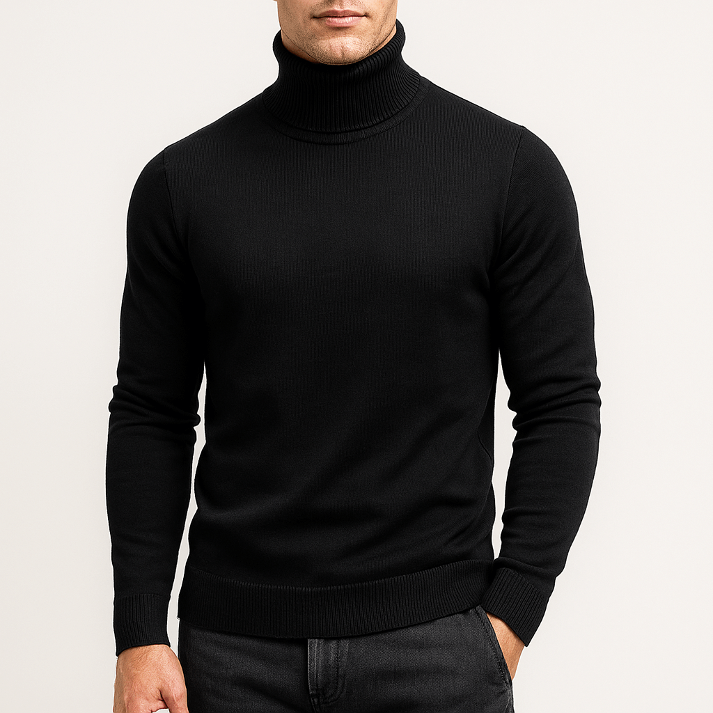 Herre Turtleneck Genser Minimalistisk Stil 4