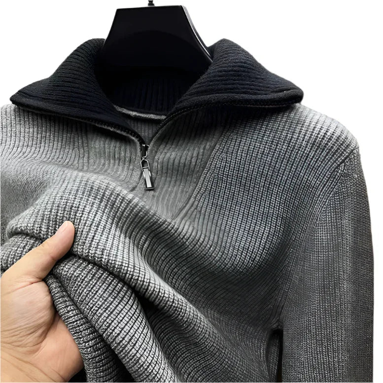 Herre Ullgenser Half Zip Klassisk Passform 0