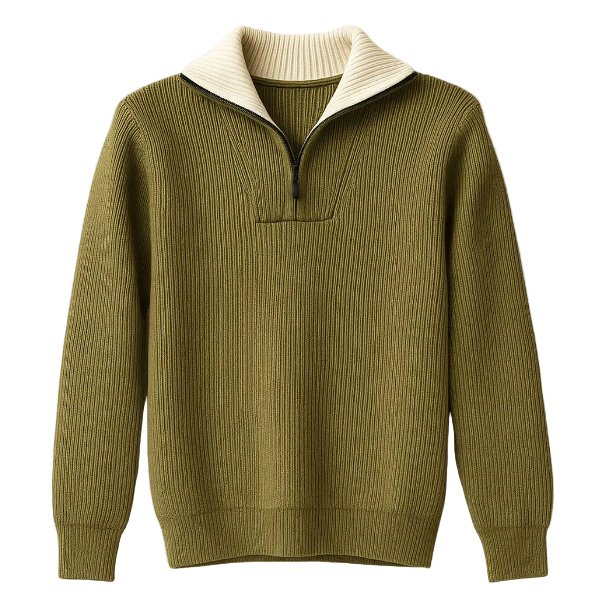 Herre Ullgenser Half Zip Klassisk Passform 1
