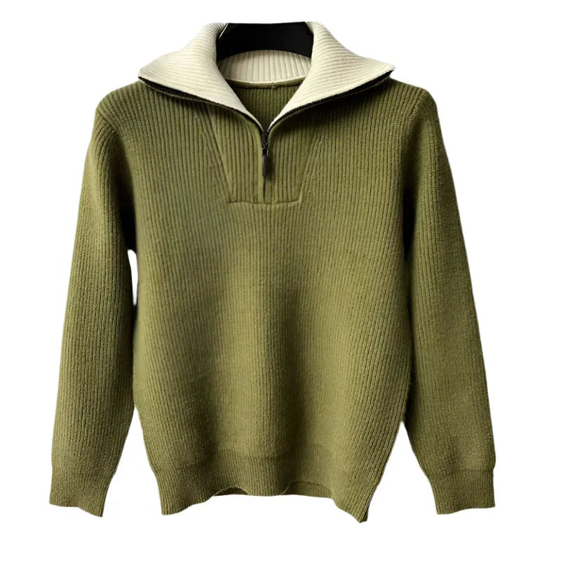 Herre Ullgenser Half Zip Klassisk Passform 5