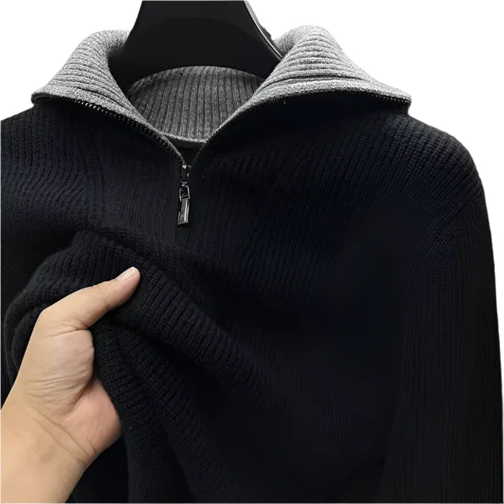 Herre Ullgenser Half Zip Klassisk Passform 6