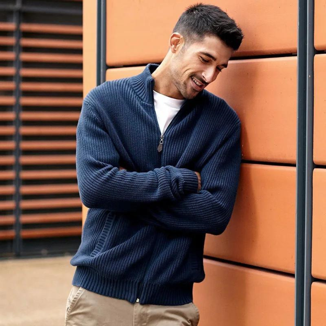 Herre Ullgenser Half Zip Ribbet Design 3