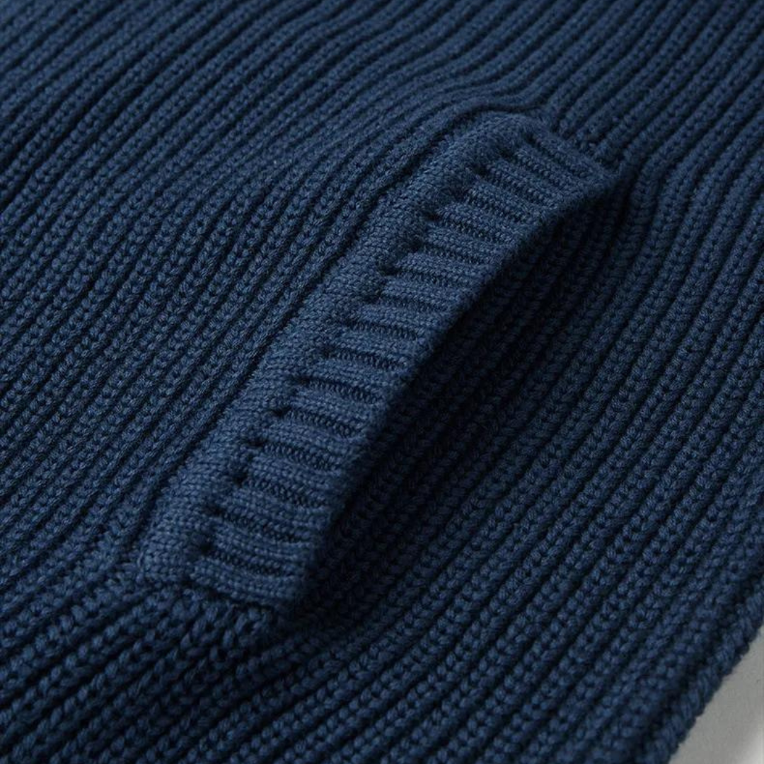 Herre Ullgenser Half Zip Ribbet Design 5