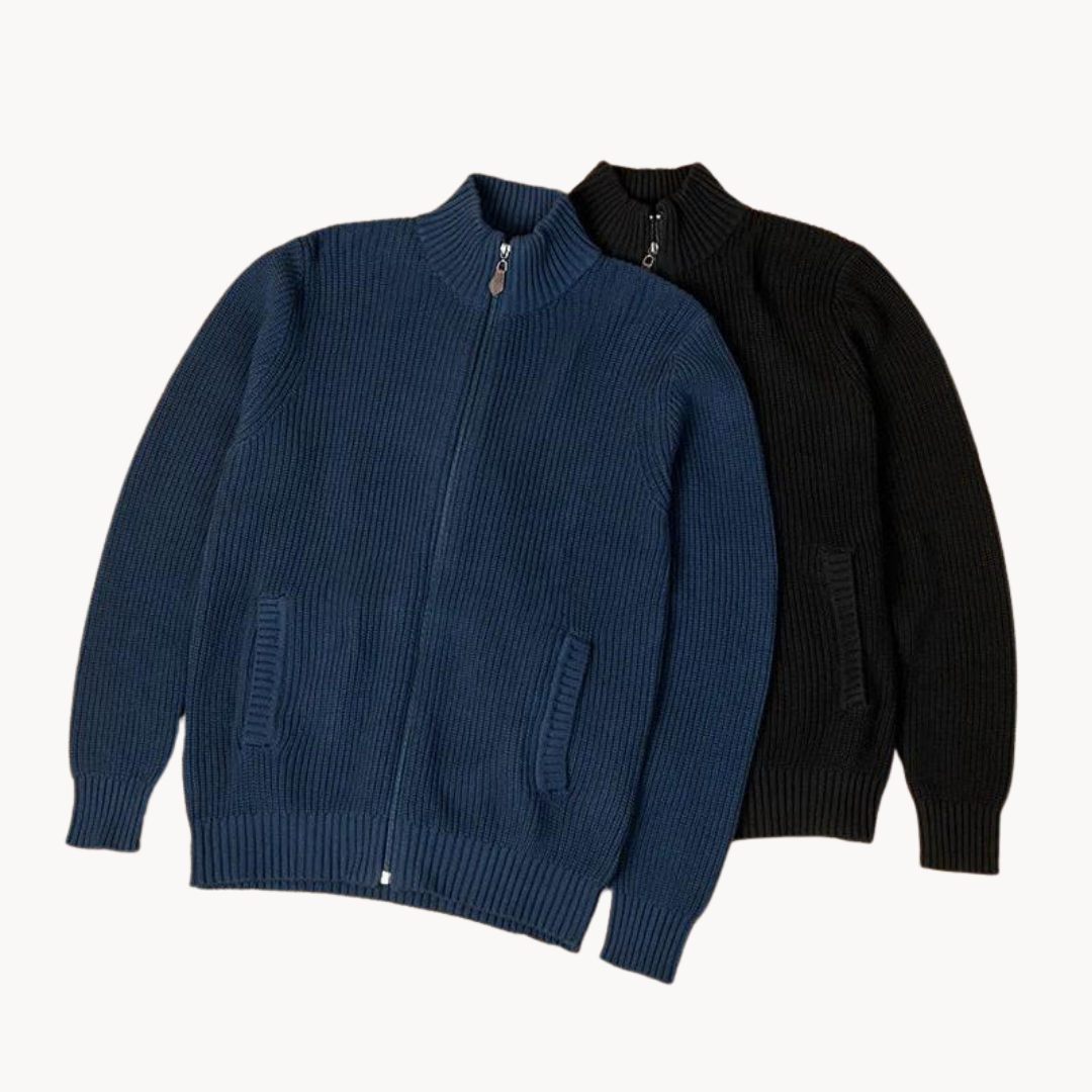 Herre Ullgenser Half Zip Ribbet Design 6