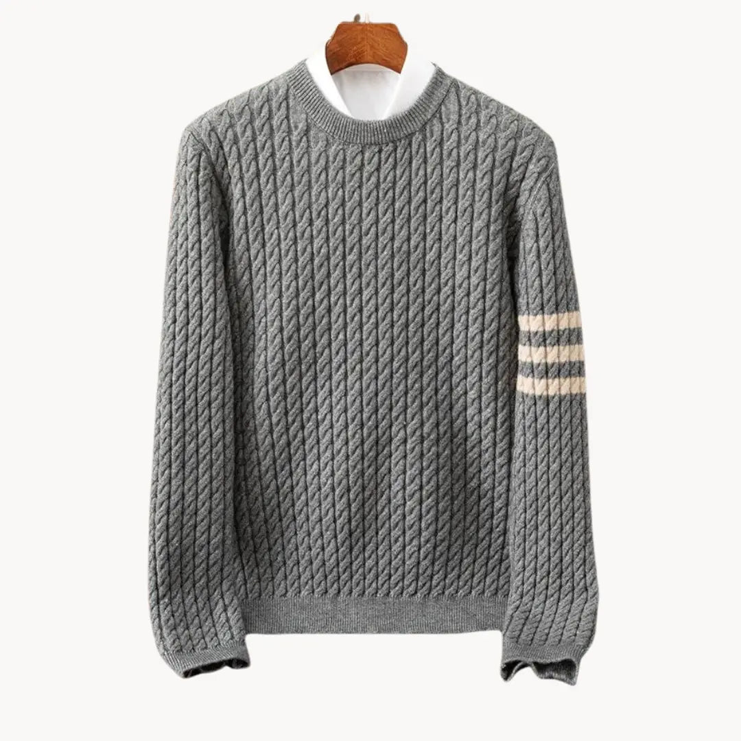 Herre Ullgenser Strikket Crewneck for Komfort og Stil 9
