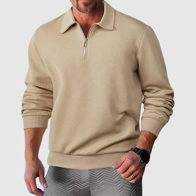 Herre Urban Polo Genser med Glidelåskrage 6