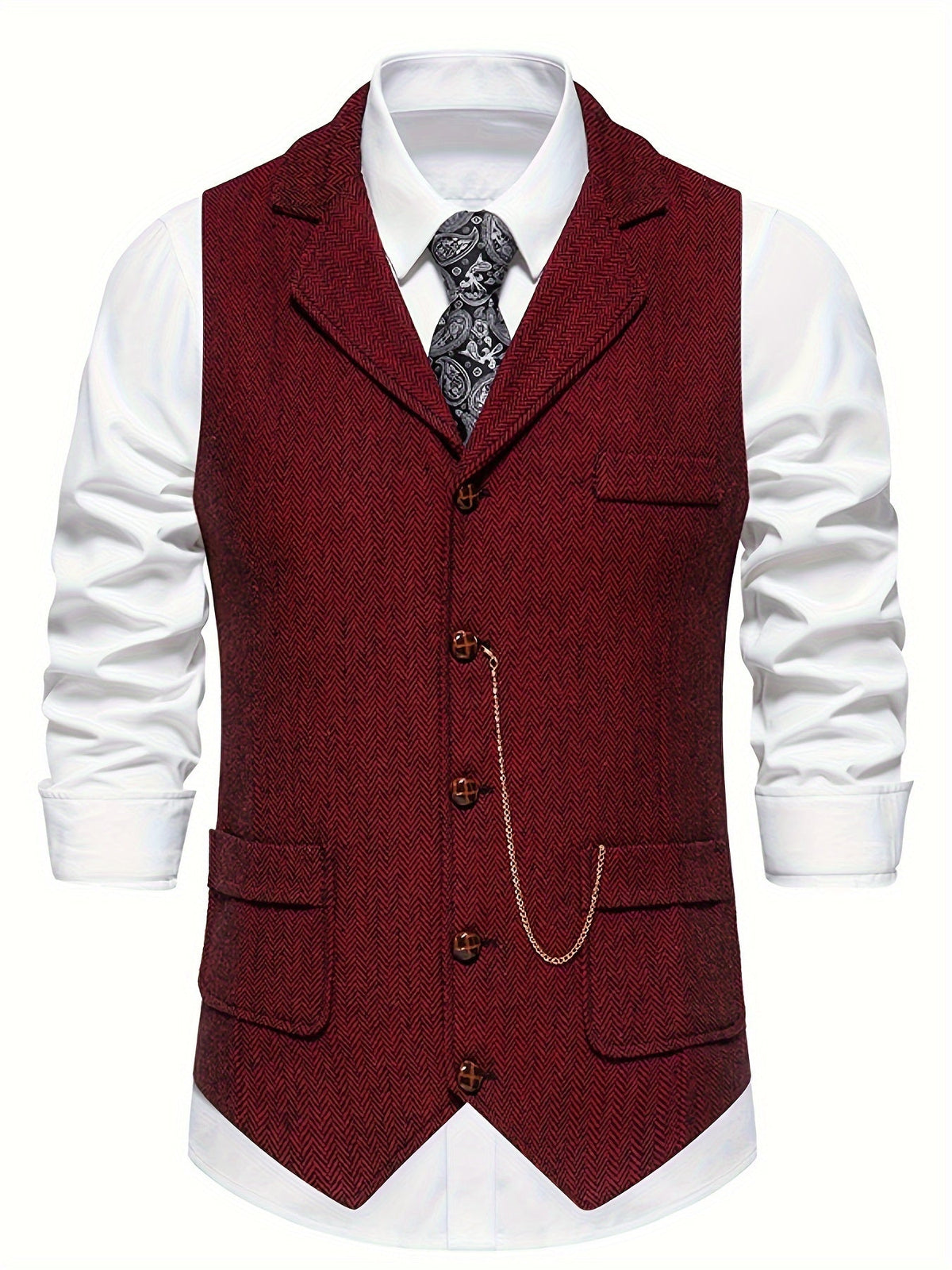 Herre Vest Klassisk Stil 0