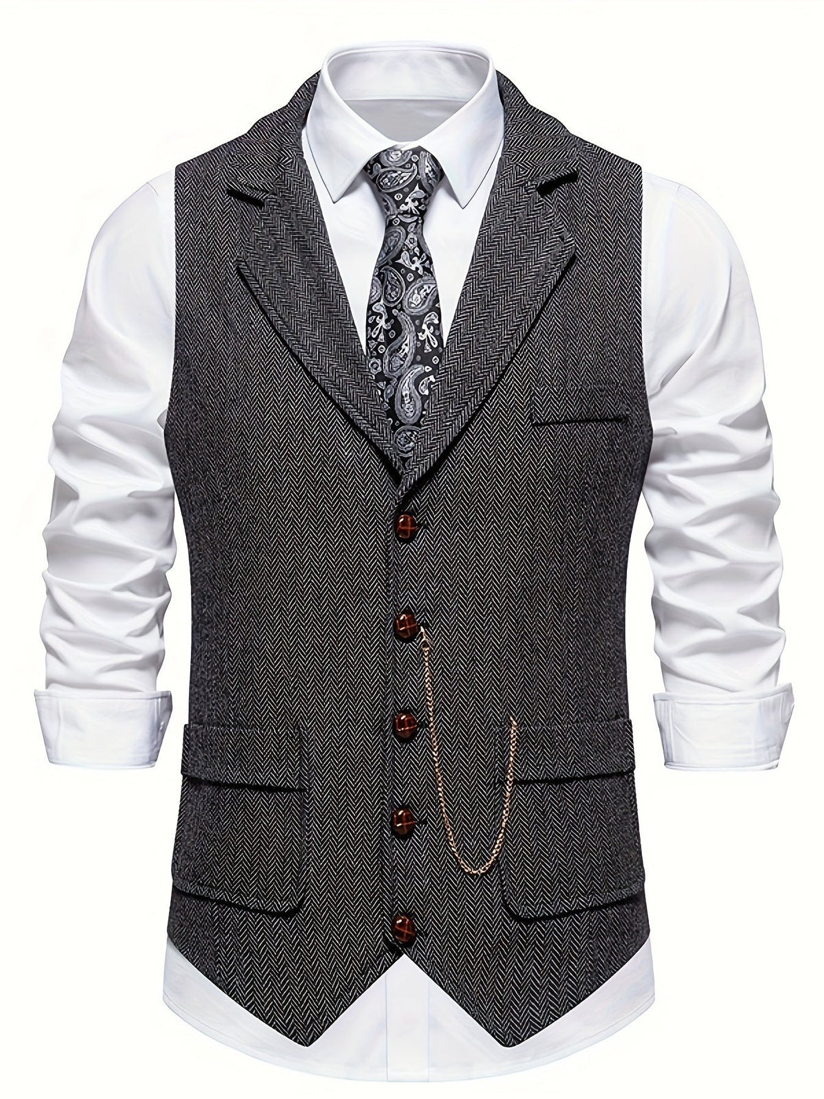 Herre Vest Klassisk Stil 2