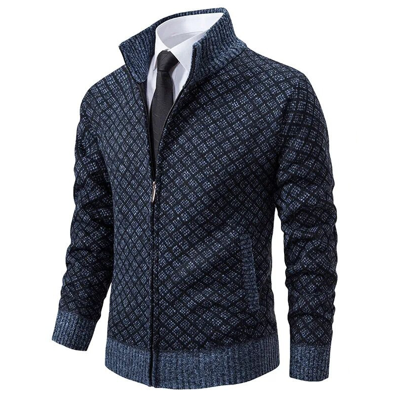 Herre Vest Rits Geometrisk Mønster Myk Blandingsstoff 6