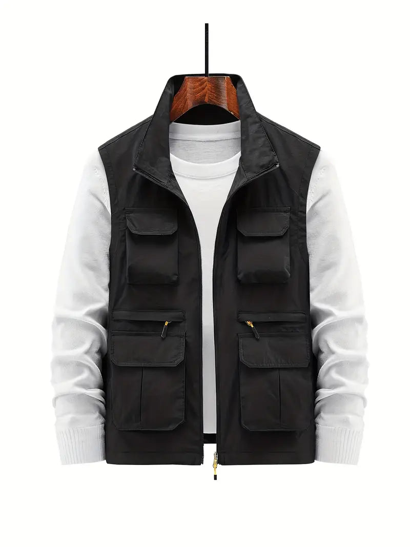 Herre Vest med Glidelåslommer Moderne Design 0
