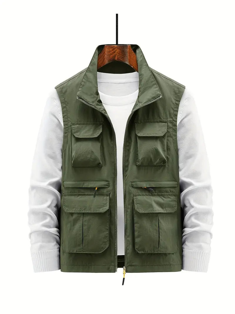 Herre Vest med Glidelåslommer Moderne Design 10