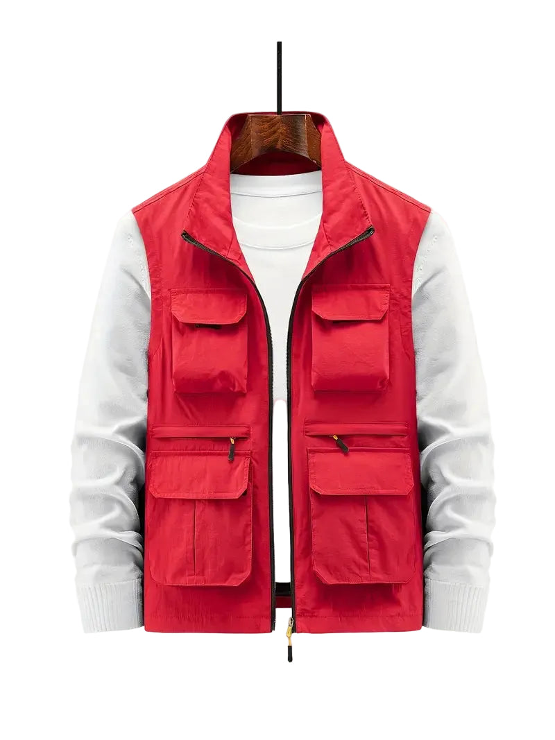 Herre Vest med Glidelåslommer Moderne Design 12