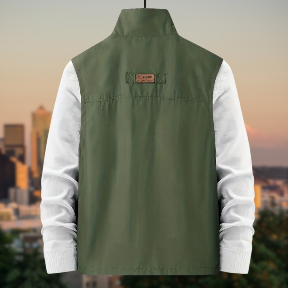 Herre Vest med Glidelåslommer Moderne Design 3