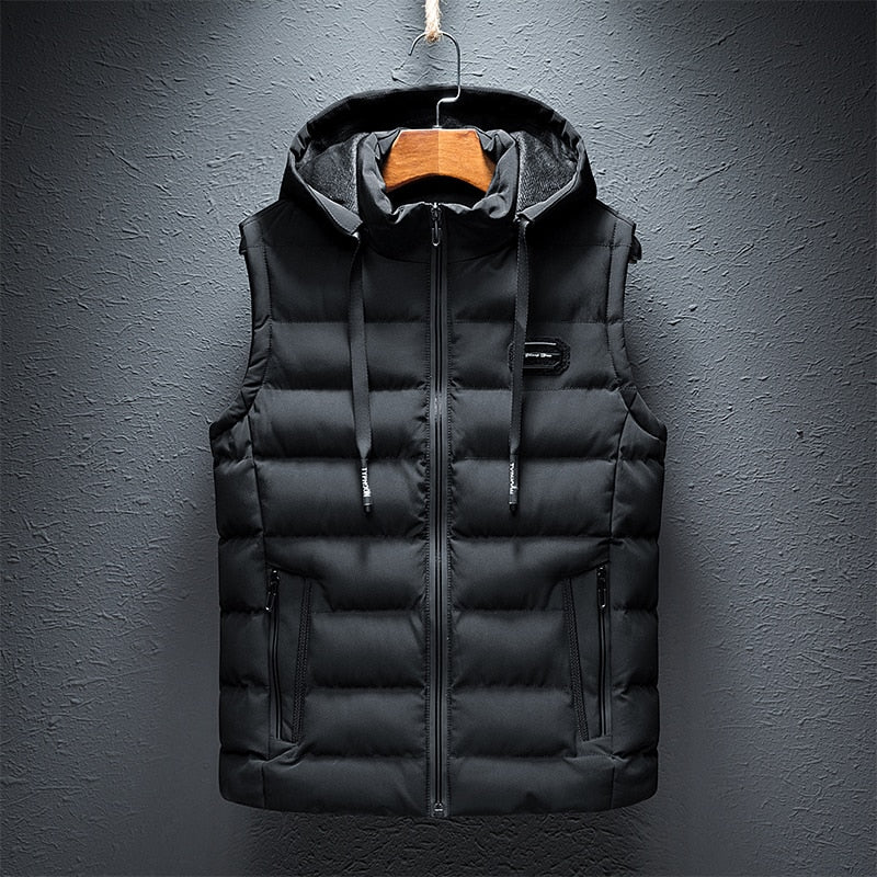 Herre Vest med Hette og Mønsterdesign 1