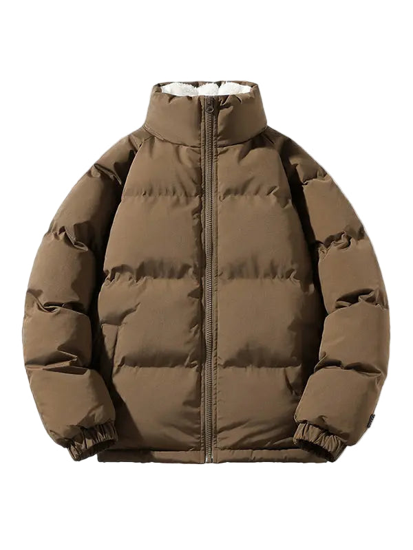 Herre Vinter Jakke Trendy Polstret Pufferjakke 0