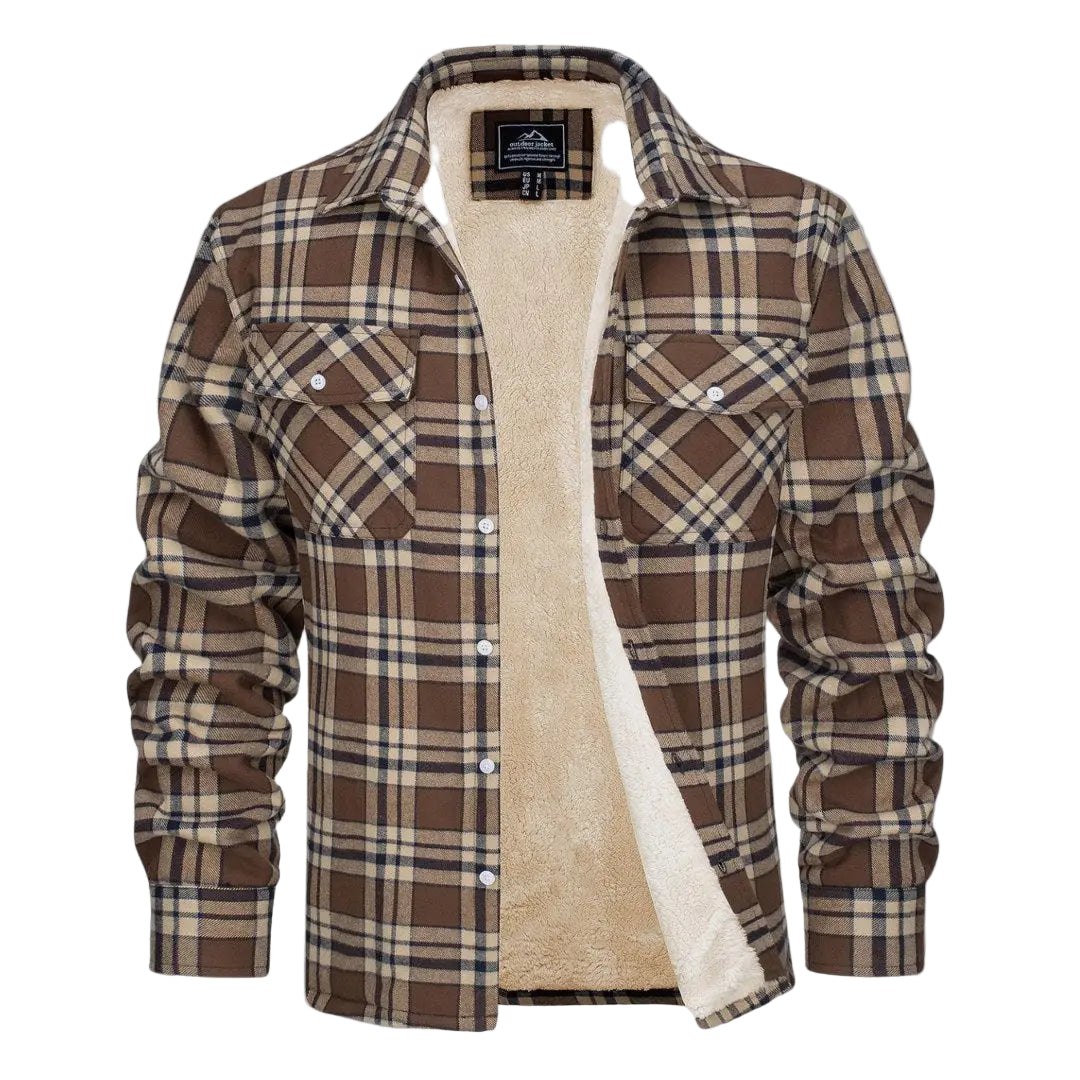 Herre Vinterjakke Fleeceforet med Vind- og Vannavvisende Overflate 0