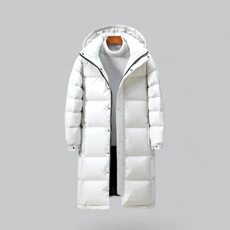 Herre Vinterjakke Lang Puffer Parka Moderne Stil 0