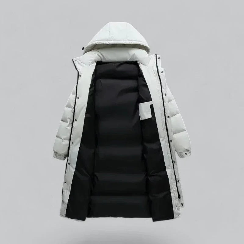 Herre Vinterjakke Lang Puffer Parka Moderne Stil 1