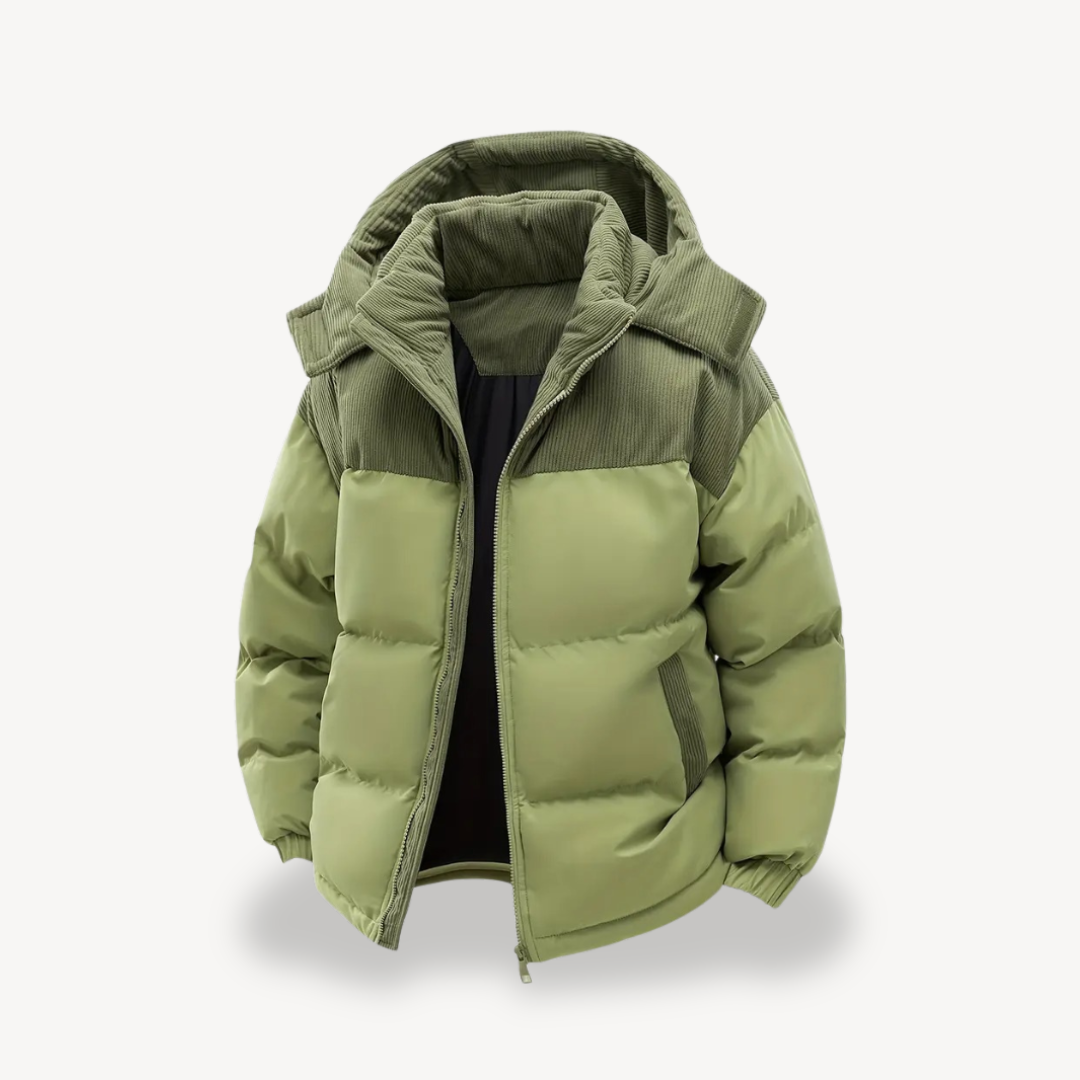 Herre Vinterjakke Med Hette Moderne Design 0
