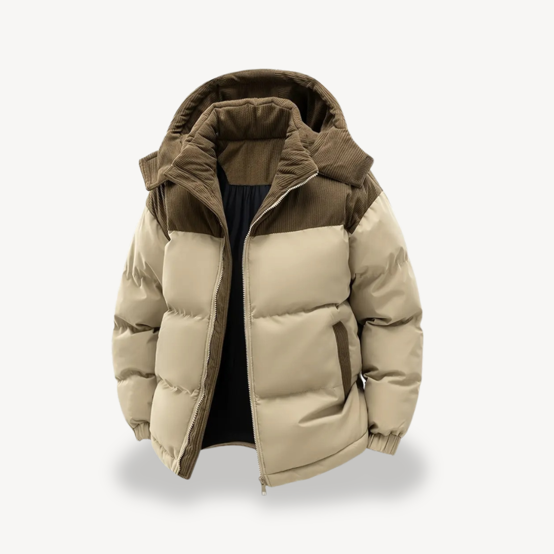 Herre Vinterjakke Med Hette Moderne Design 2